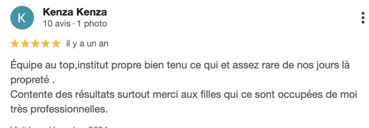Avis Google de Kenza Kenza